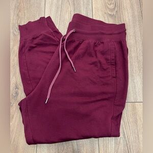 Freely Burgundy Soft Knit Draw String Joggers with Pockets 2X